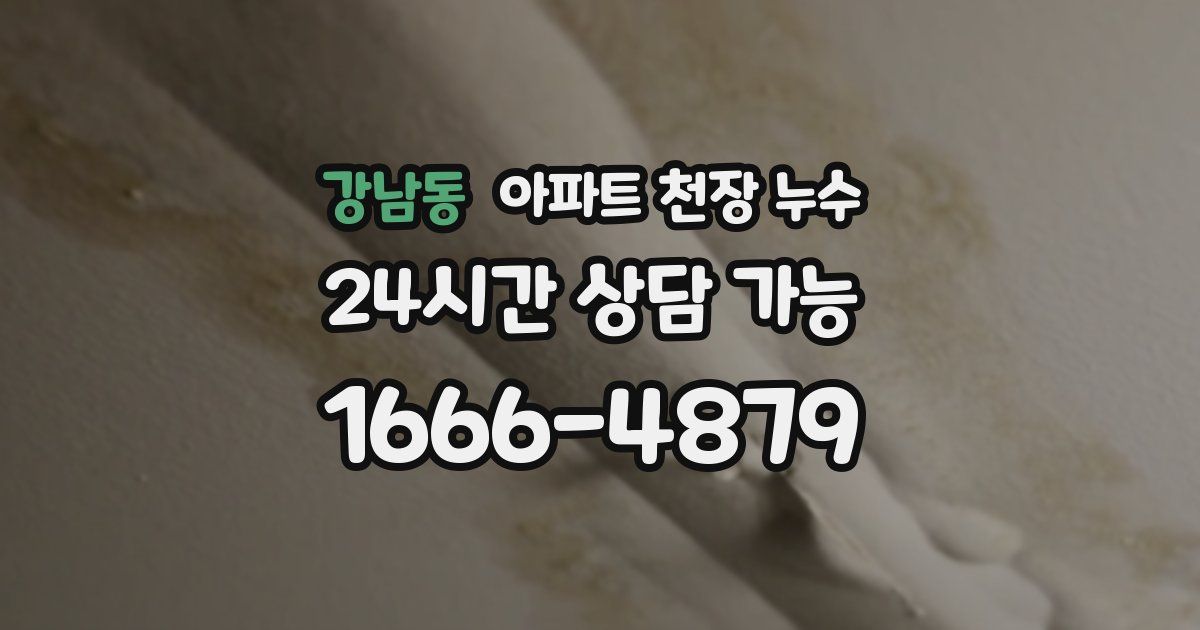 강남동 아파트 천장 누수