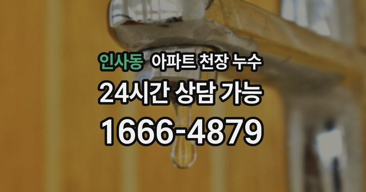 인사동 아파트 천장 누수