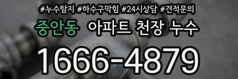 중안동 아파트 천장 누수