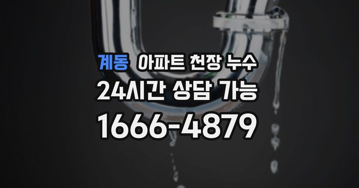 계동 아파트 천장 누수