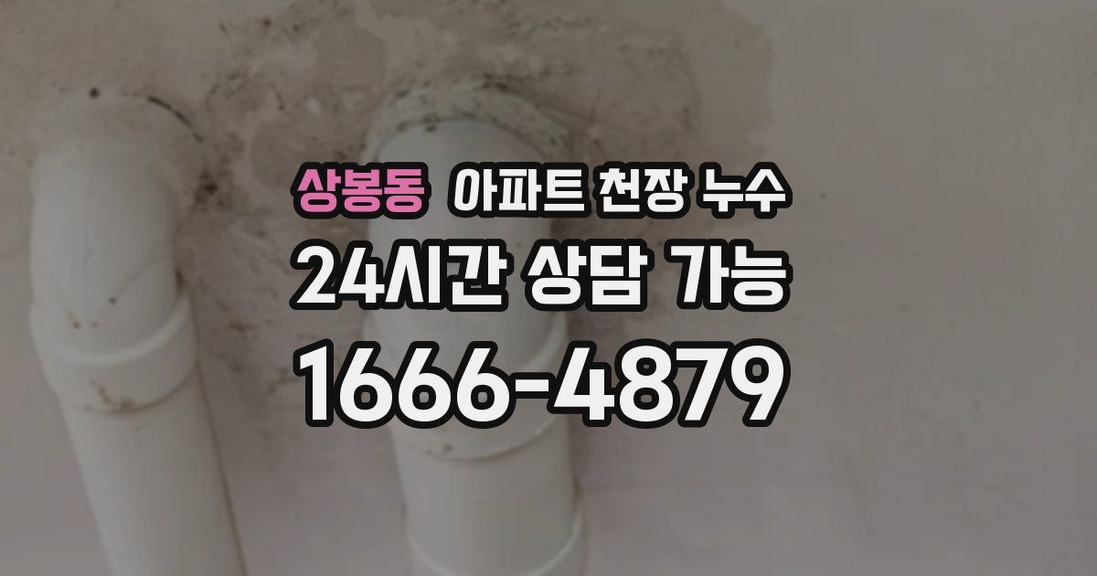 상봉동 아파트 천장 누수