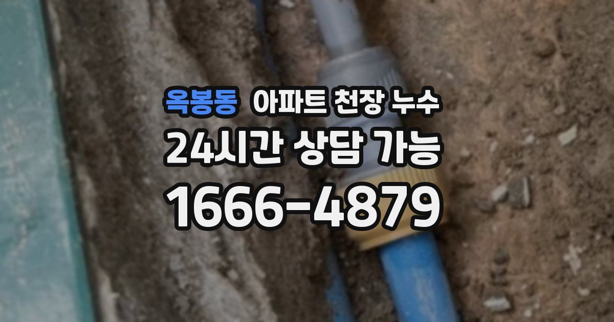 옥봉동 아파트 천장 누수