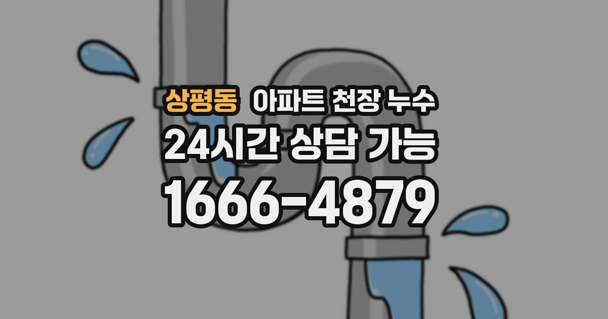 상평동 아파트 천장 누수
