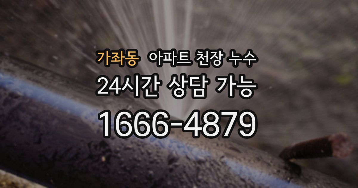 가좌동 아파트 천장 누수
