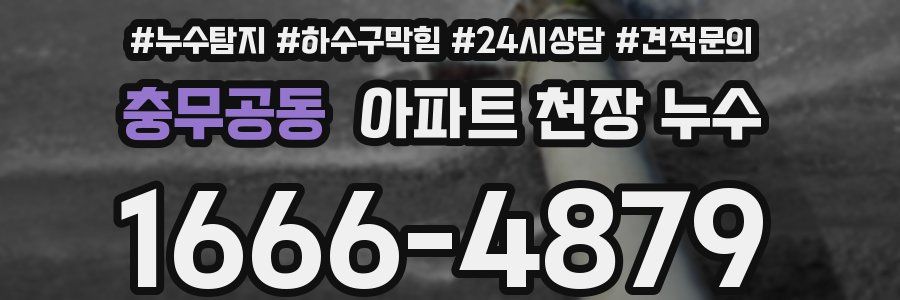 충무공동 아파트 천장 누수