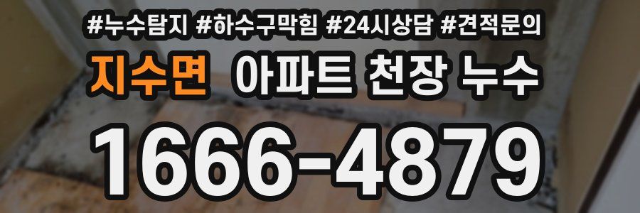 지수면 아파트 천장 누수