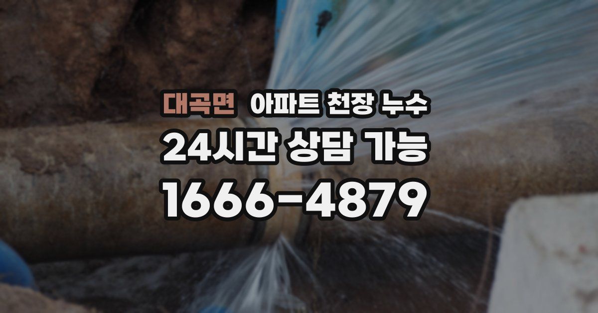 대곡면 아파트 천장 누수