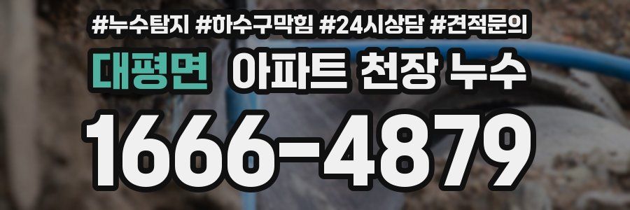 대평면 아파트 천장 누수