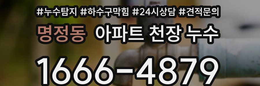 명정동 아파트 천장 누수