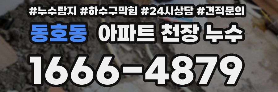 동호동 아파트 천장 누수
