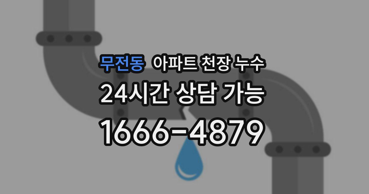 무전동 아파트 천장 누수
