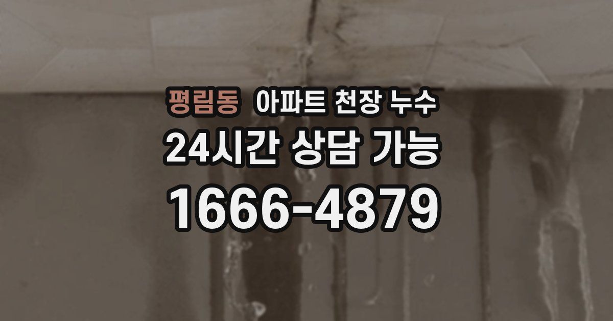 평림동 아파트 천장 누수