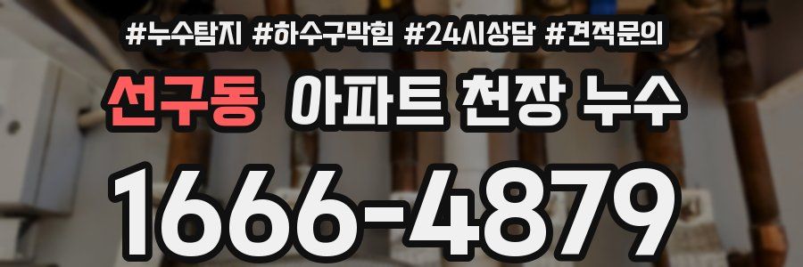 선구동 아파트 천장 누수