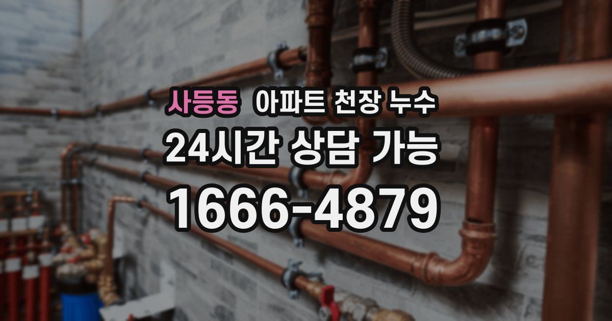 사등동 아파트 천장 누수