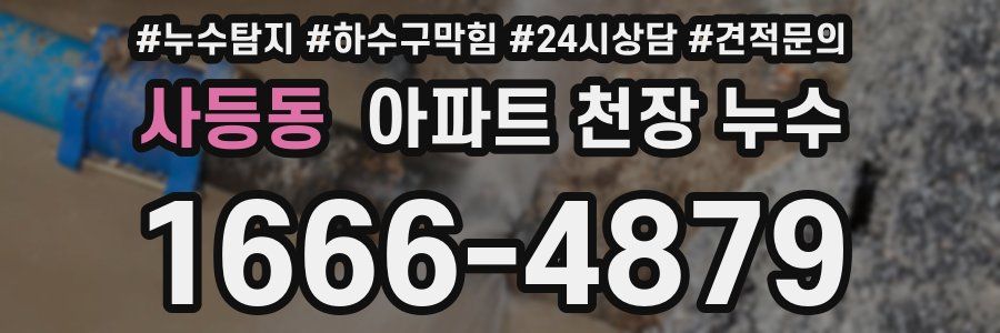 사등동 아파트 천장 누수