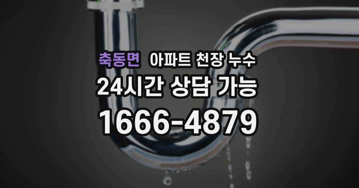축동면 아파트 천장 누수