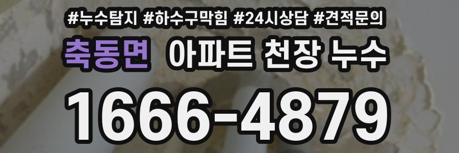 축동면 아파트 천장 누수