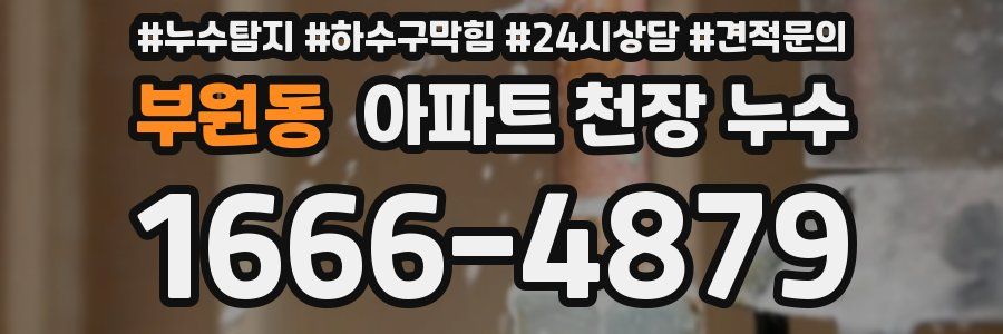 부원동 아파트 천장 누수