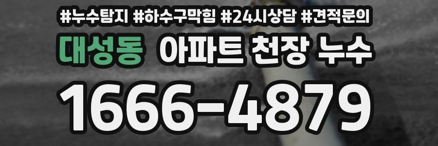 대성동 아파트 천장 누수