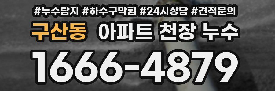 구산동 아파트 천장 누수