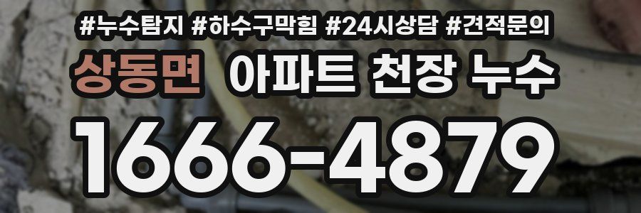 상동면 아파트 천장 누수
