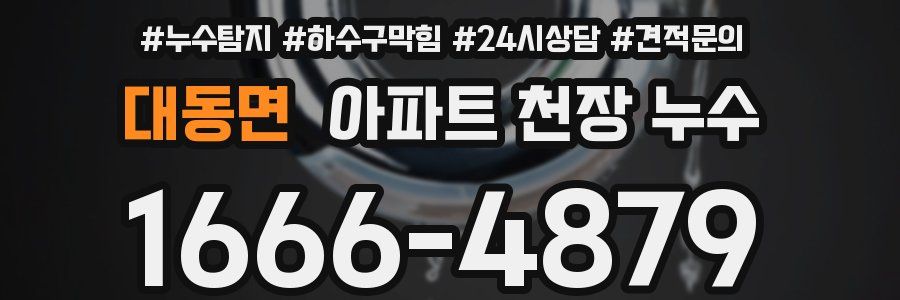 대동면 아파트 천장 누수
