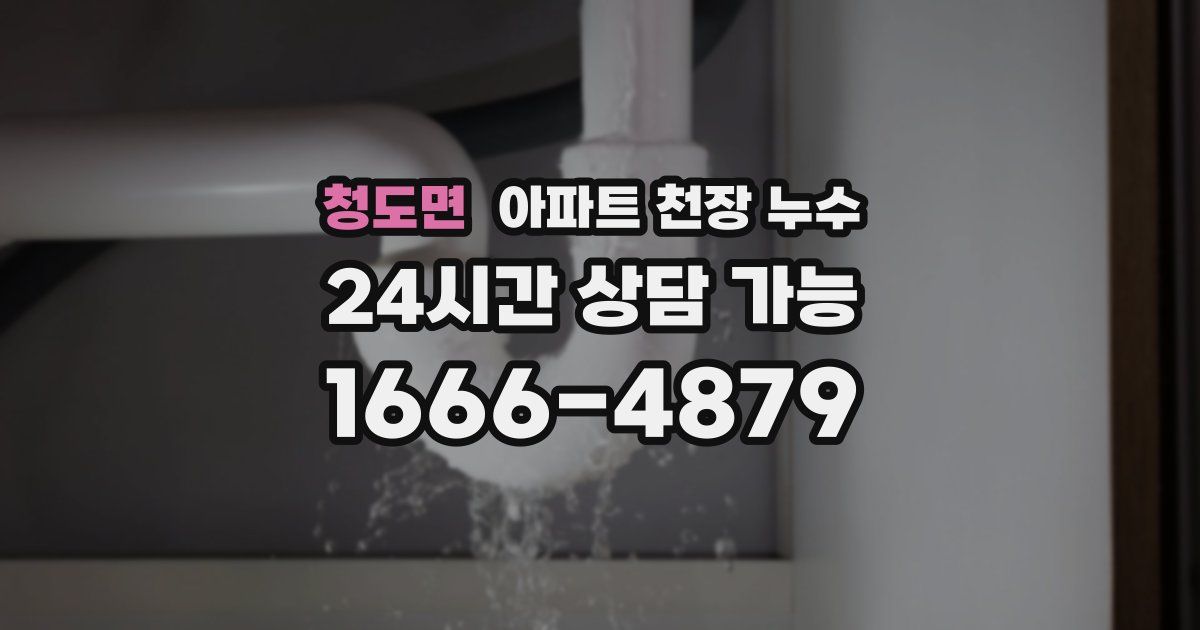 청도면 아파트 천장 누수