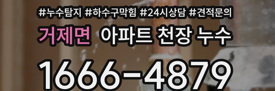 거제면 아파트 천장 누수