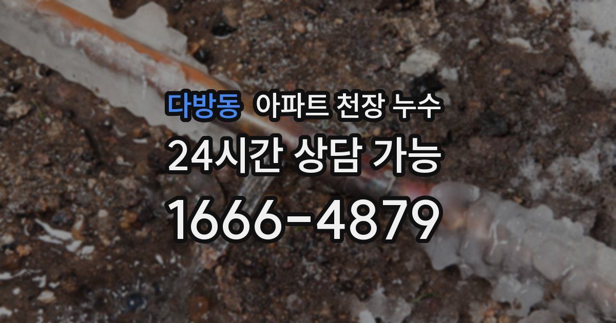 다방동 아파트 천장 누수