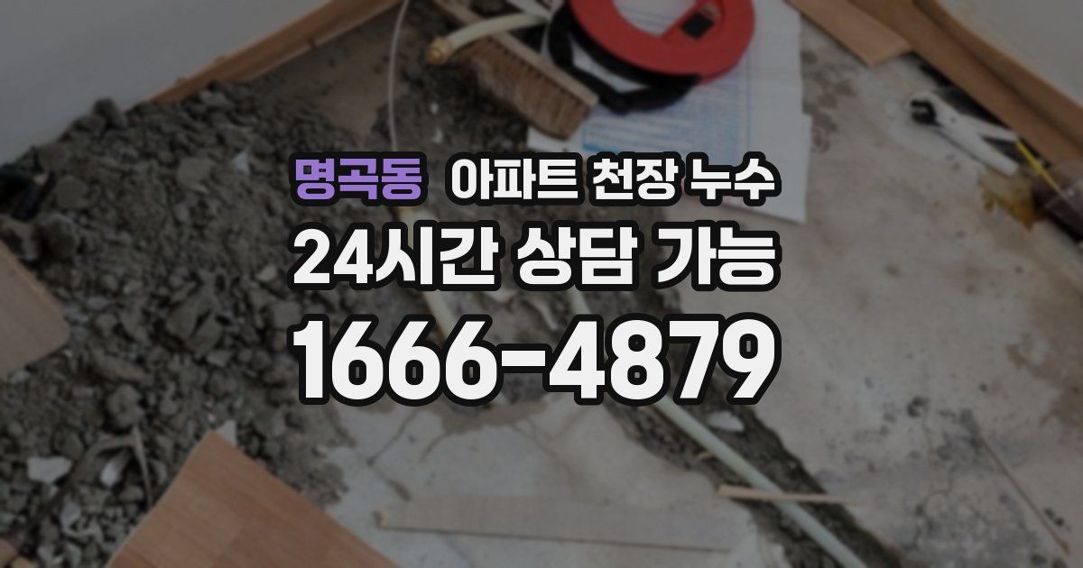 명곡동 아파트 천장 누수