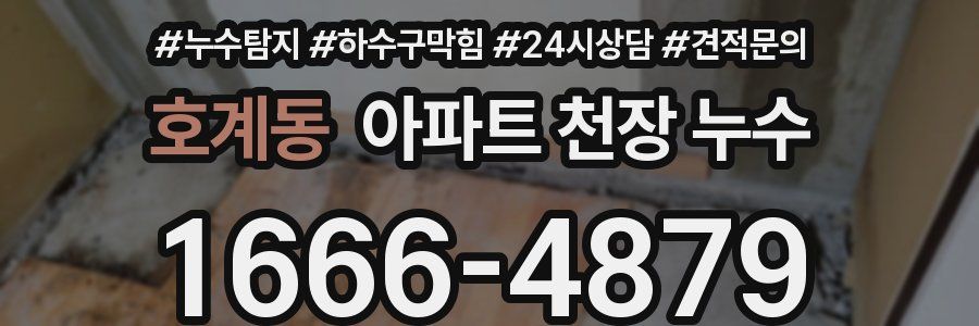 호계동 아파트 천장 누수