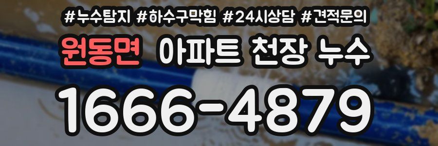 원동면 아파트 천장 누수
