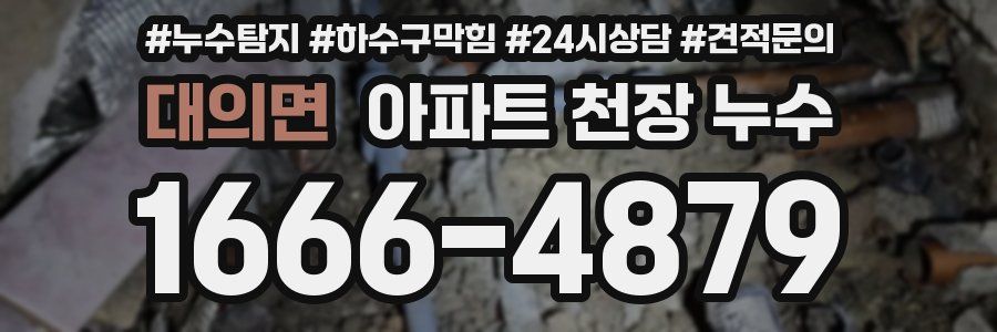 대의면 아파트 천장 누수