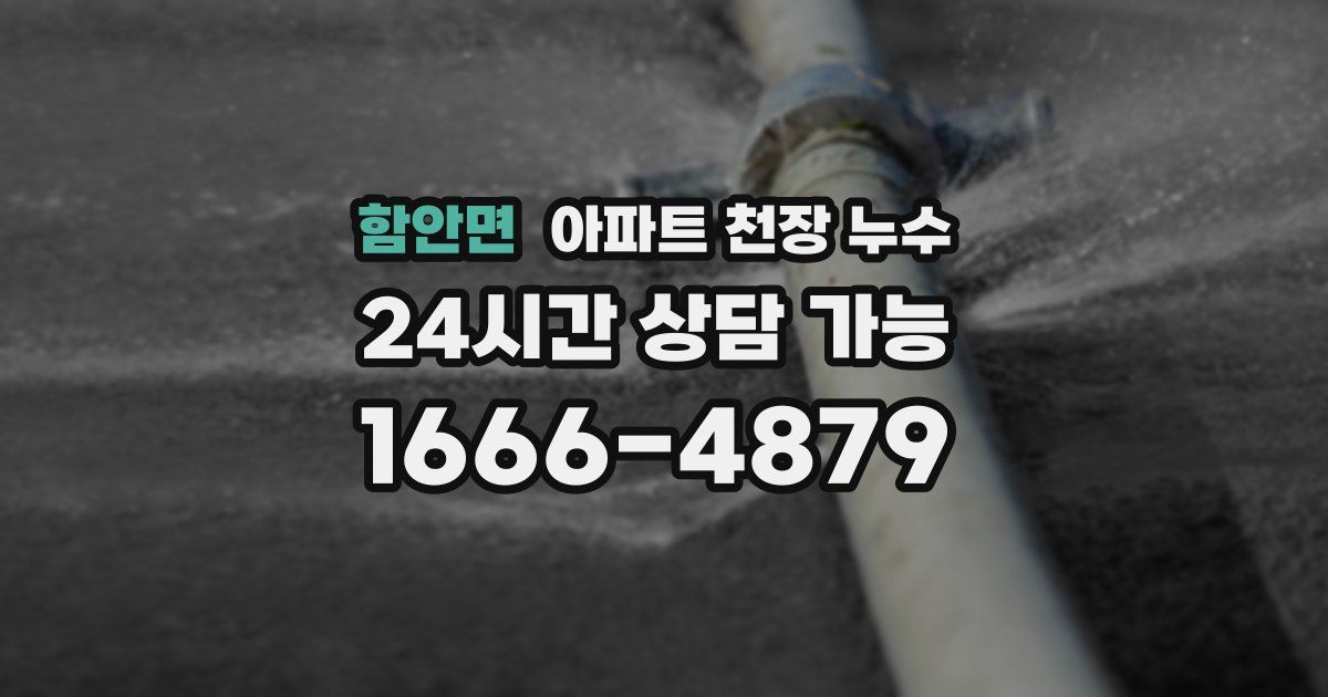 함안면 아파트 천장 누수