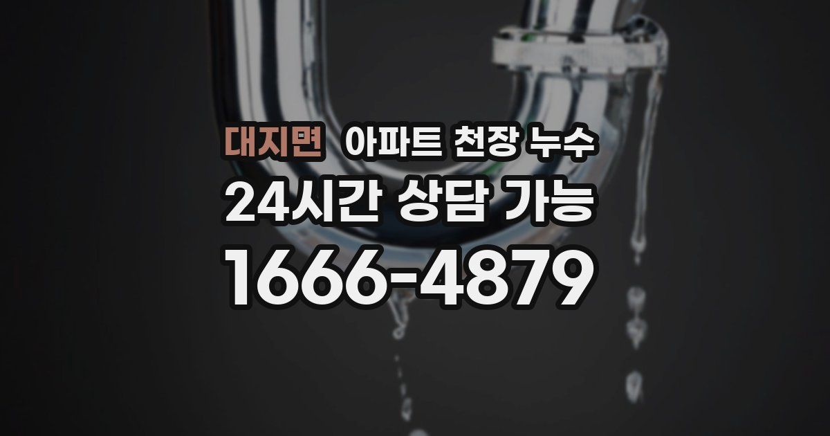 대지면 아파트 천장 누수