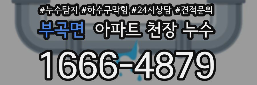 부곡면 아파트 천장 누수
