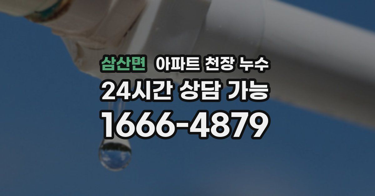 삼산면 아파트 천장 누수