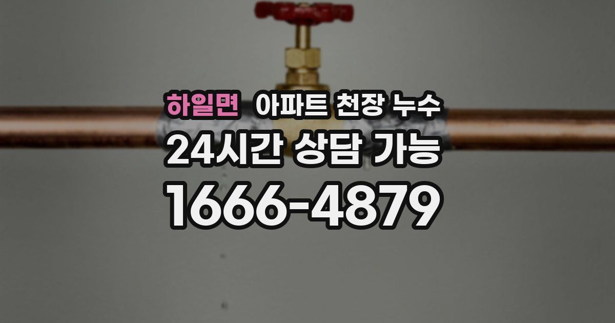 하일면 아파트 천장 누수