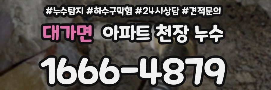 대가면 아파트 천장 누수