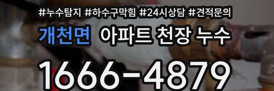 개천면 아파트 천장 누수