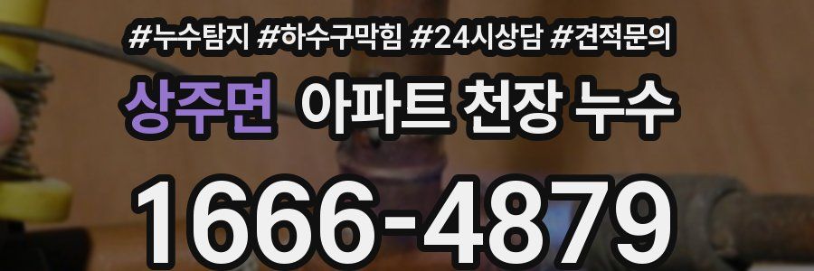 상주면 아파트 천장 누수