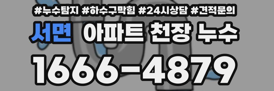 서면 아파트 천장 누수