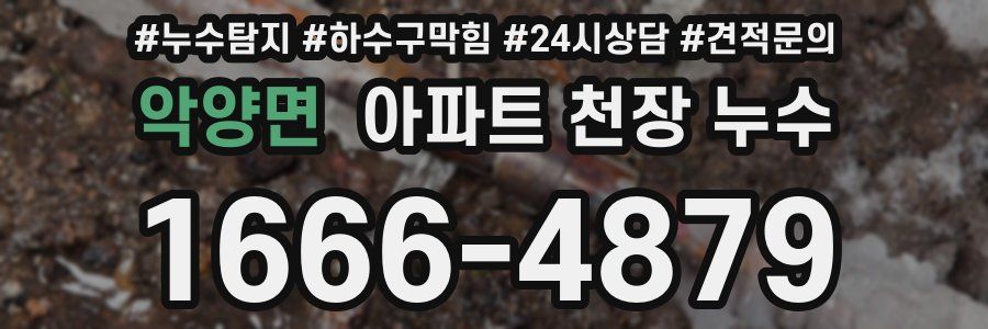 악양면 아파트 천장 누수