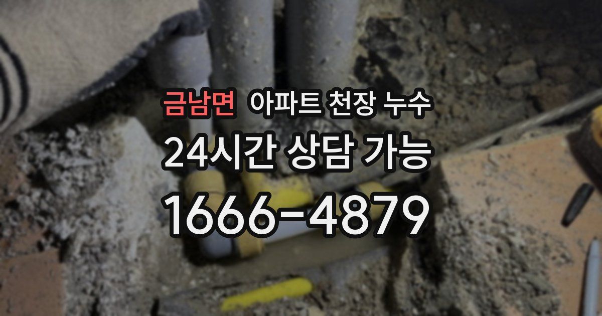 금남면 아파트 천장 누수