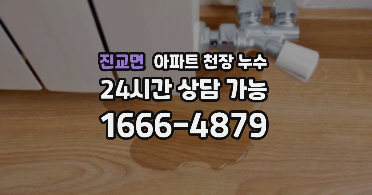 진교면 아파트 천장 누수