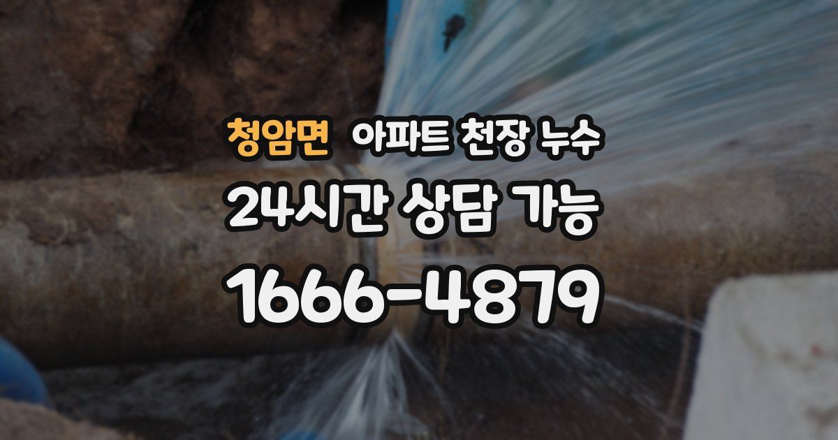 청암면 아파트 천장 누수