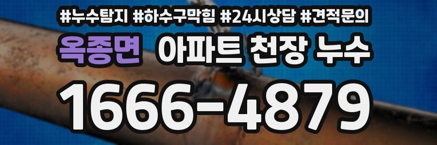 옥종면 아파트 천장 누수