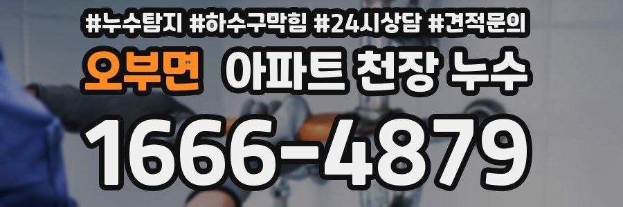 오부면 아파트 천장 누수