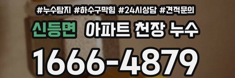 신등면 아파트 천장 누수