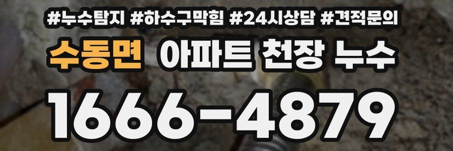 수동면 아파트 천장 누수